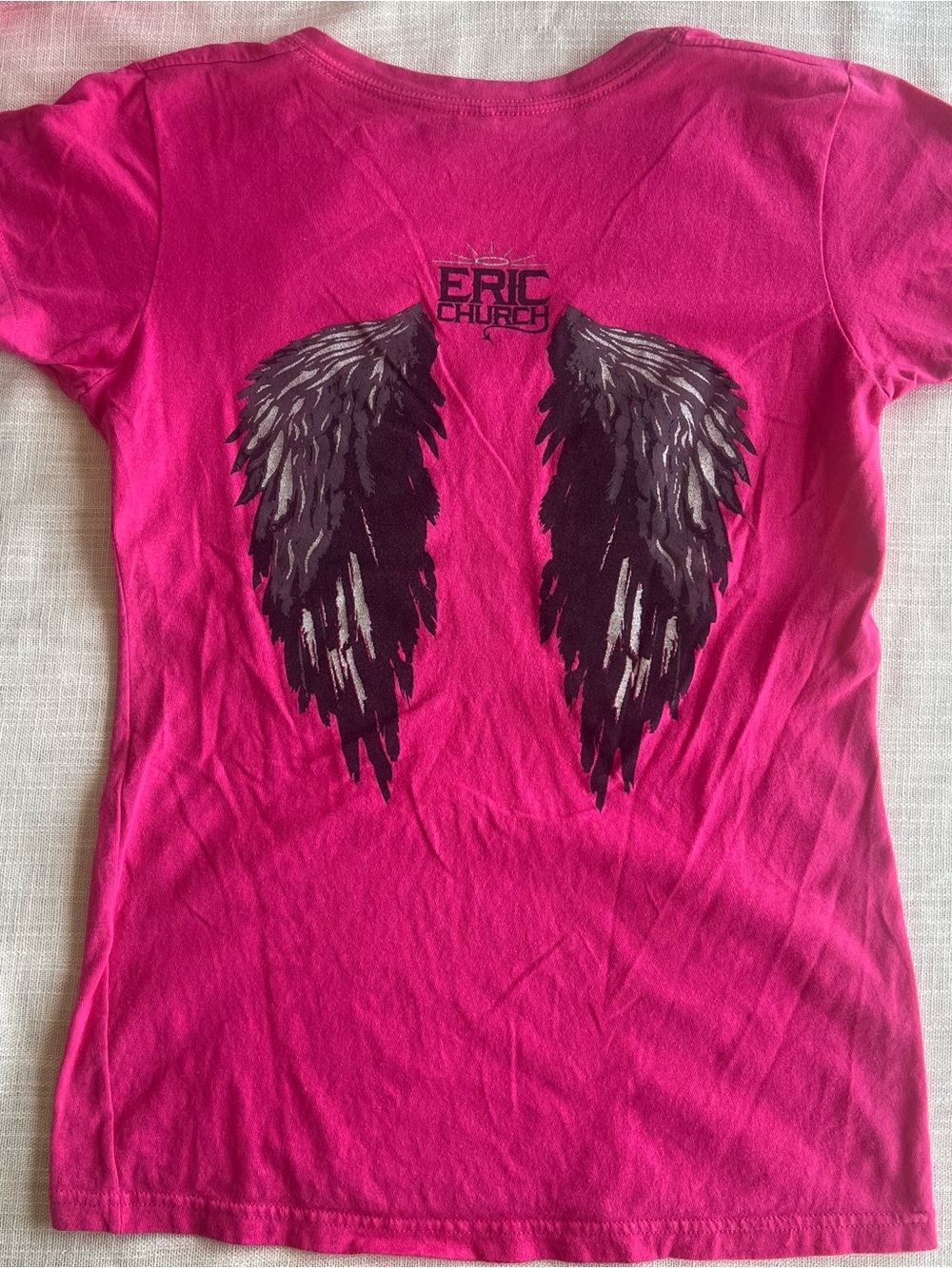 Eric Church Pink Angel Wings Tee